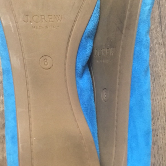 Jcrew cobalt blue suede flats size 8 - Picture 3 of 3
